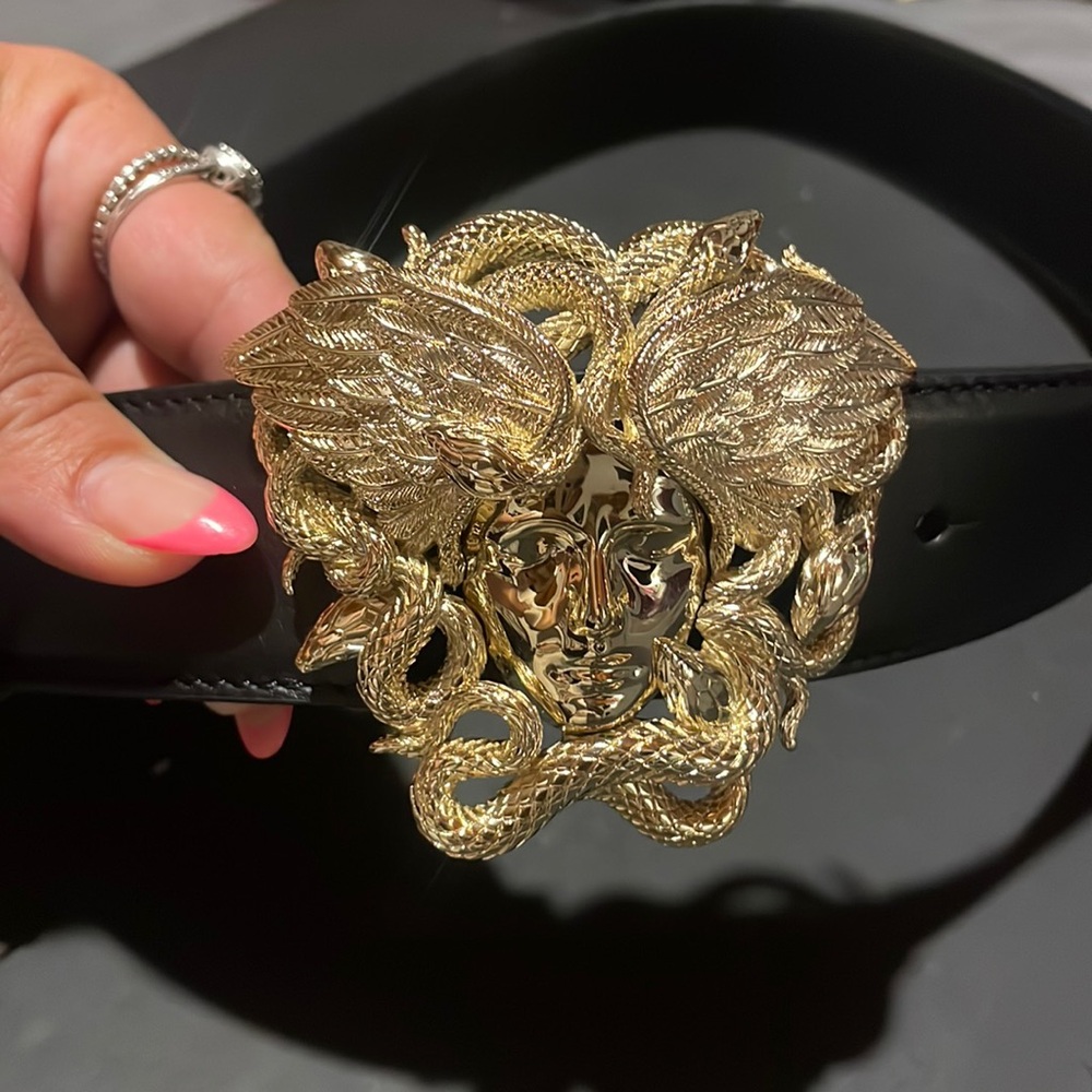 Versace brand new leather Medusa belt